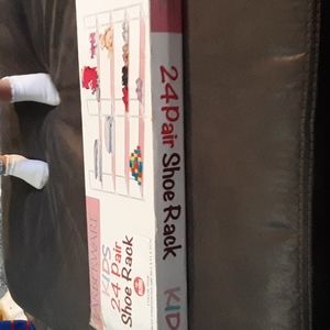 Farberware Kids 24 Pair Shoe Rack Pink NIB Box was opened